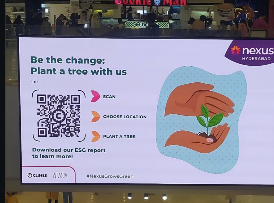 Nexus Grows Green scan-to-plant screen with Climes and Acacia