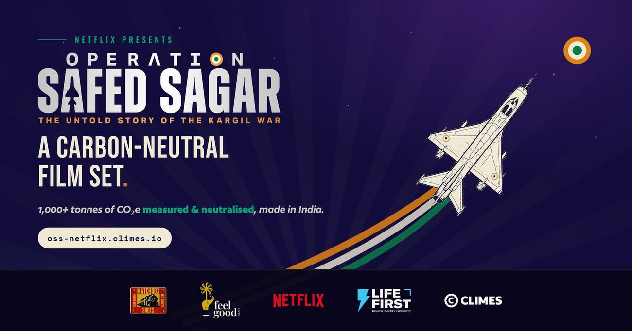 Netflix presents Operation Safed Sagar, a carbon-neutral film set